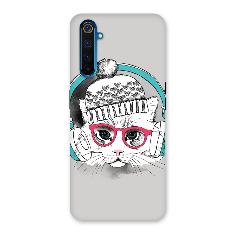 Cat Headphones Back Case for Realme 6 Pro