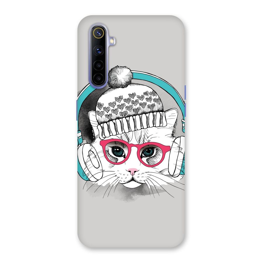 Cat Headphones Back Case for Realme 6i