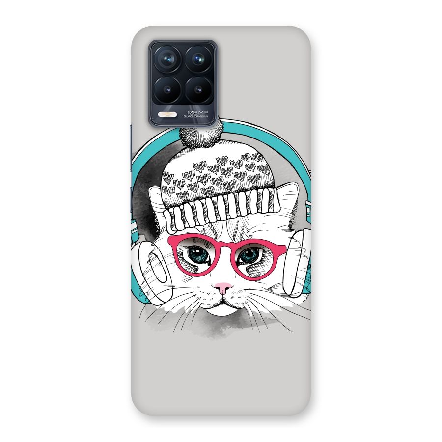 Cat Headphones Back Case for Realme 8 Pro