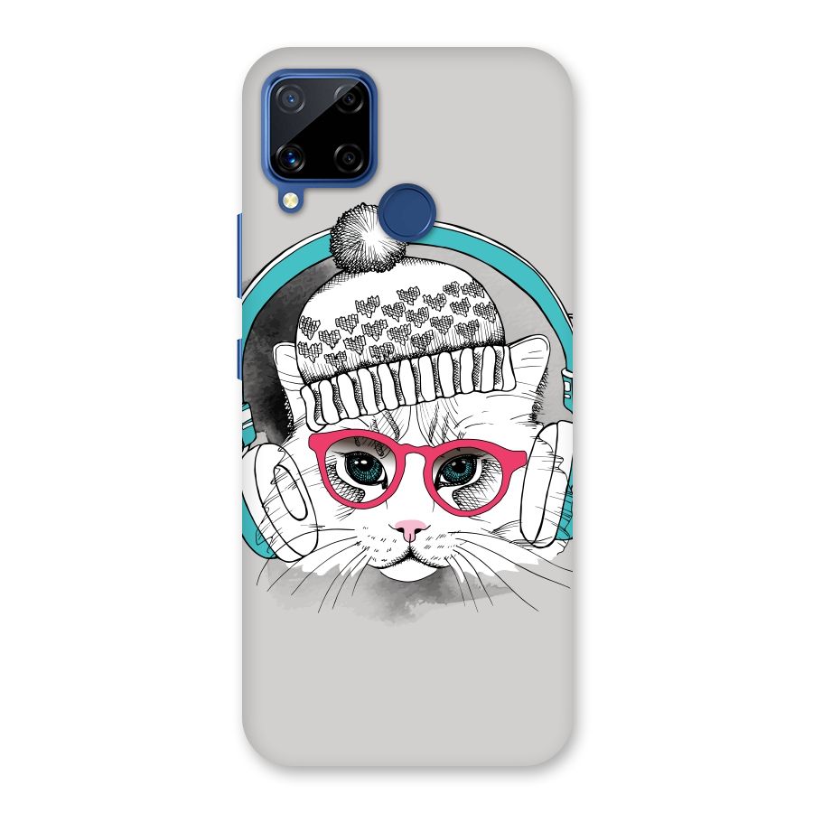 Cat Headphones Back Case for Realme C15