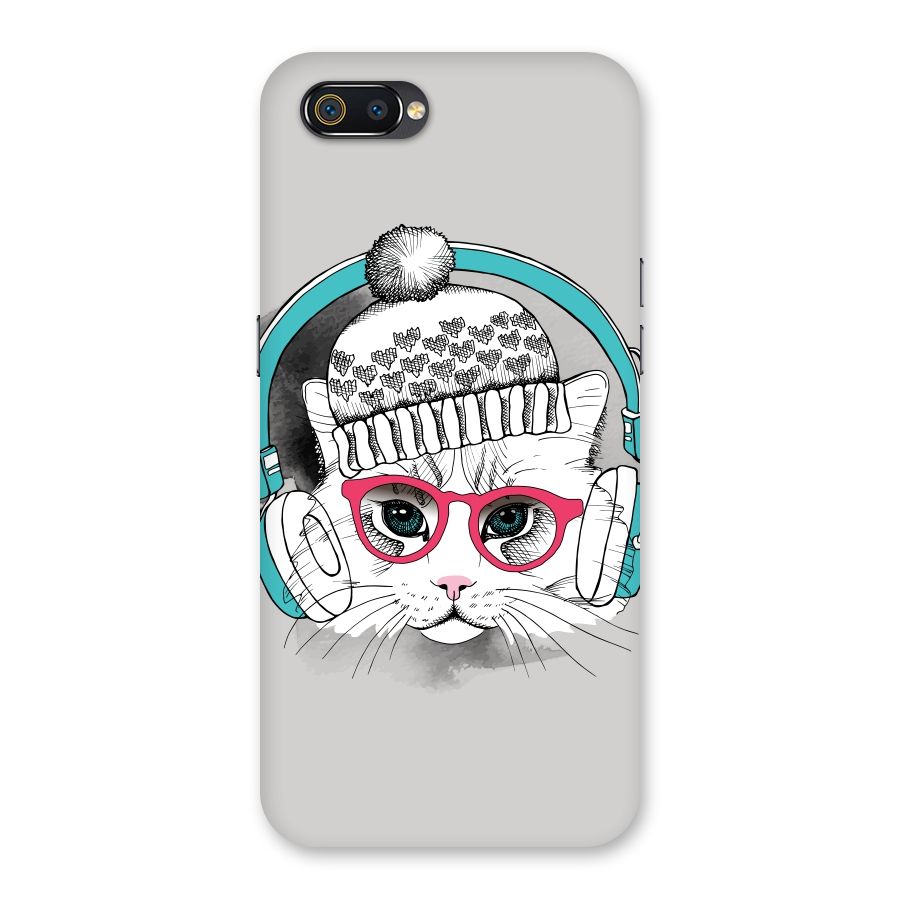 Cat Headphones Back Case for Realme C2