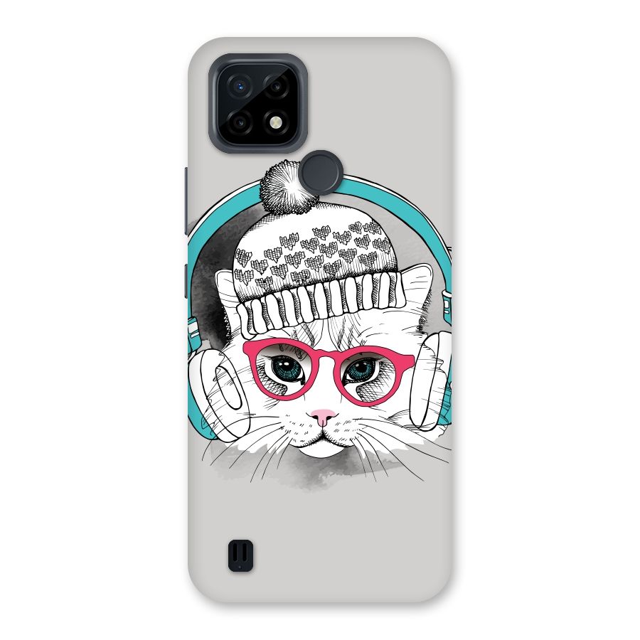Cat Headphones Back Case for Realme C21