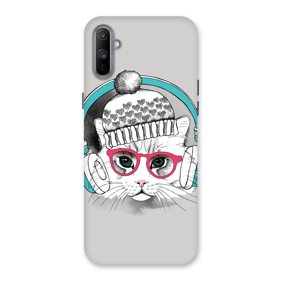Cat Headphones Back Case for Realme C3