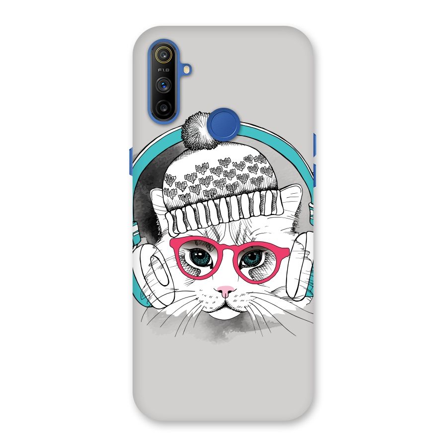 Cat Headphones Back Case for Realme Narzo 10A