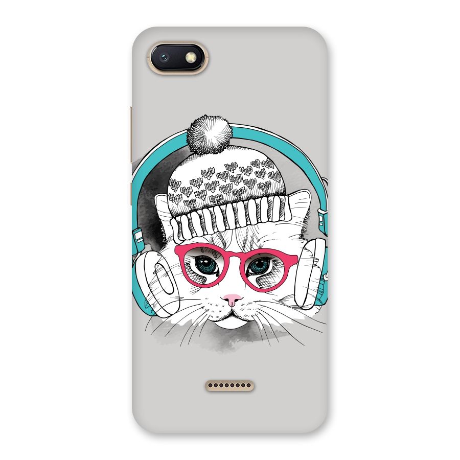 Cat Headphones Back Case for Redmi 6A