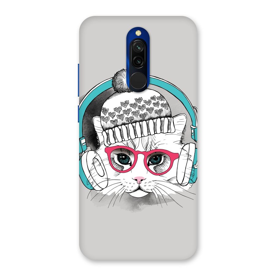 Cat Headphones Back Case for Redmi 8