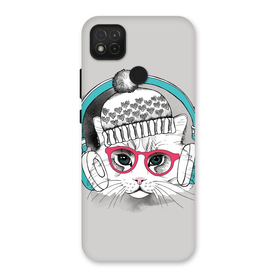 Cat Headphones Back Case for Redmi 9