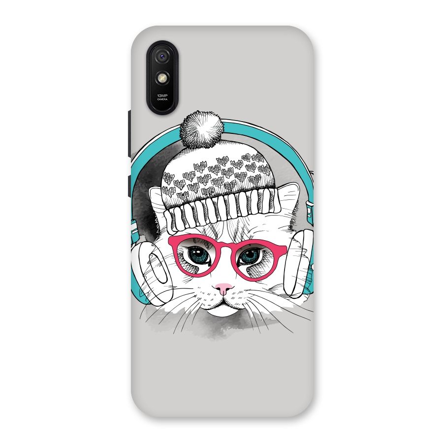 Cat Headphones Back Case for Redmi 9A