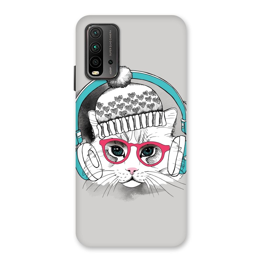 Cat Headphones Back Case for Redmi 9 Power