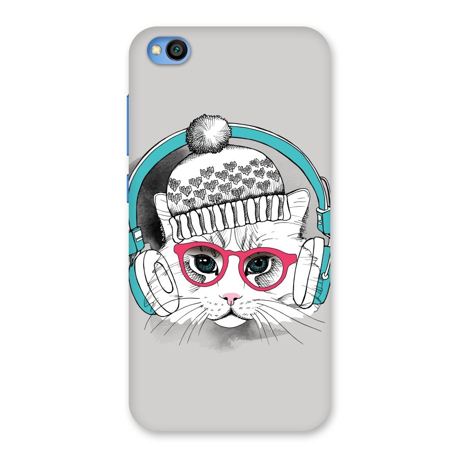 Cat Headphones Back Case for Redmi Go