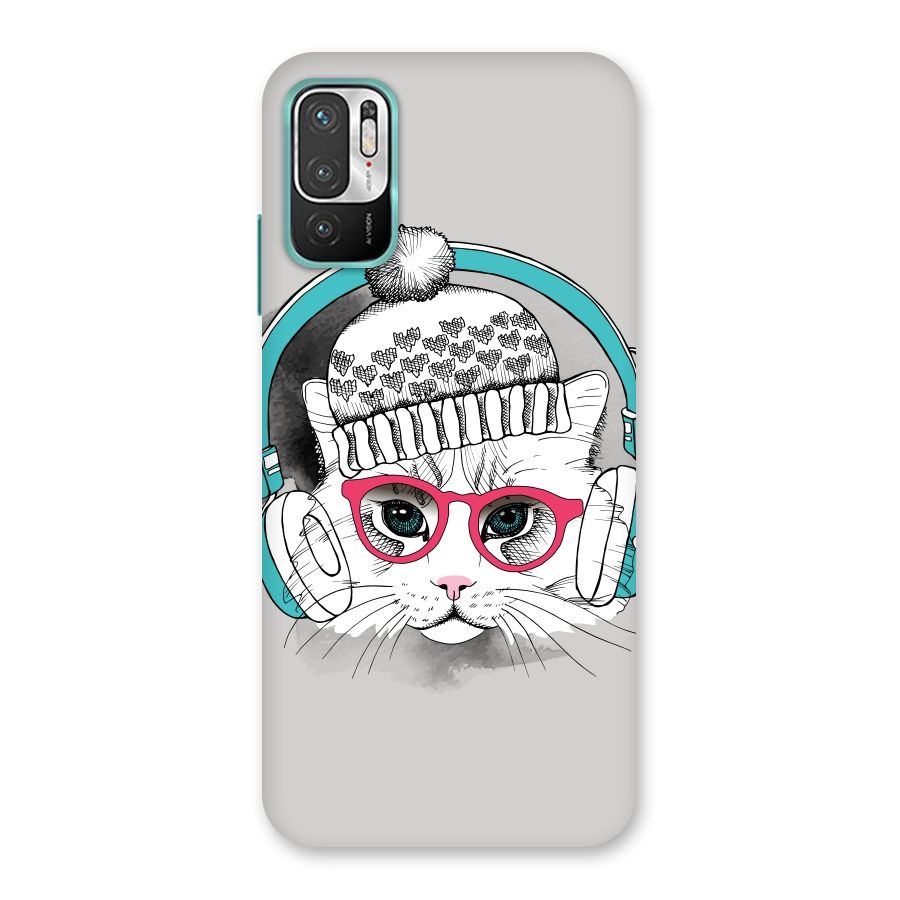 Cat Headphones Back Case for Redmi Note 10T 5G
