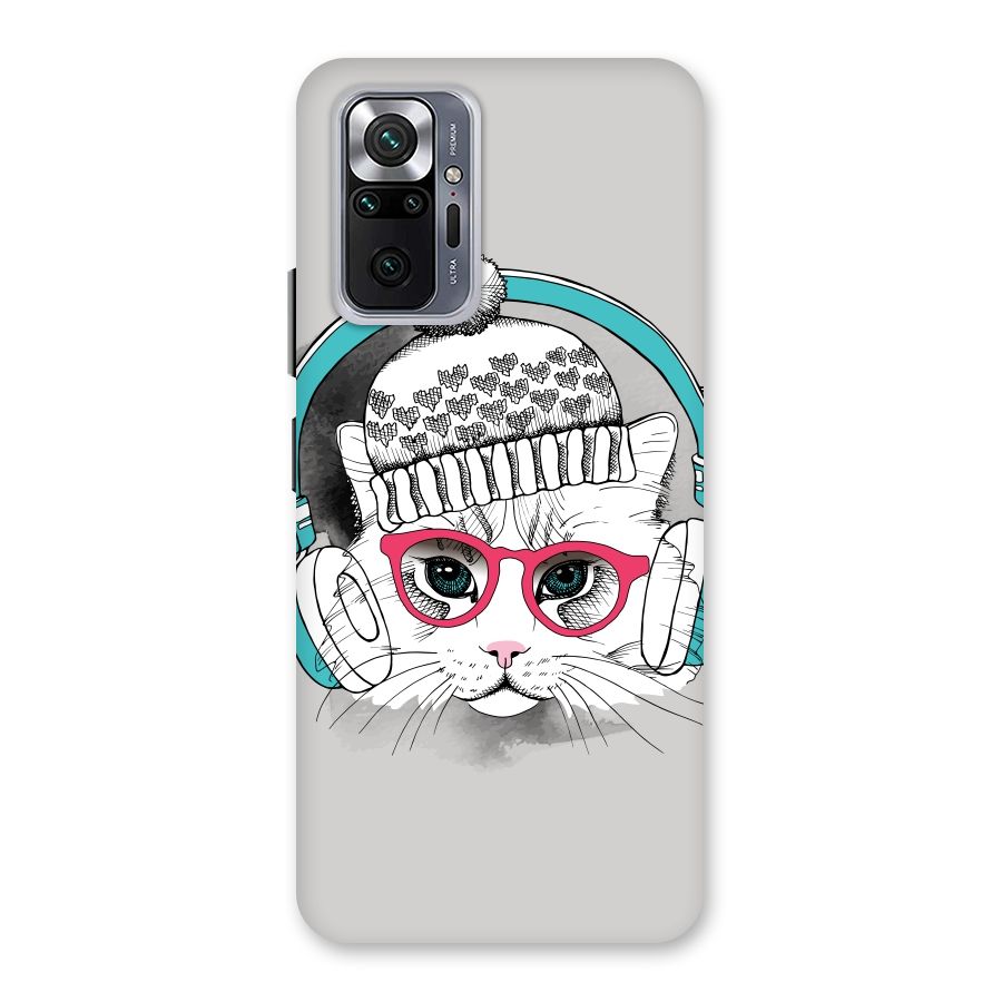 Cat Headphones Back Case for Redmi Note 10 Pro Max