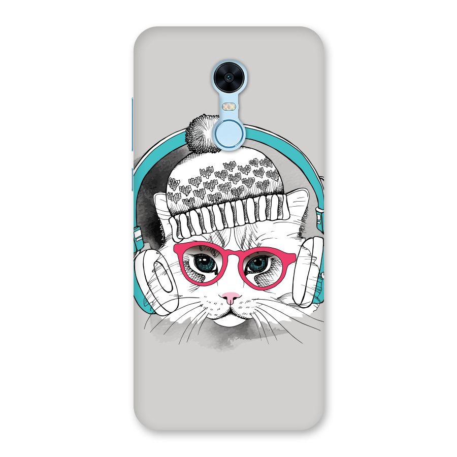 Cat Headphones Back Case for Redmi Note 5