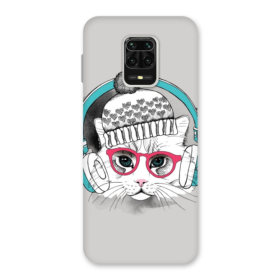 Cat Headphones Back Case for Redmi Note 9 Pro