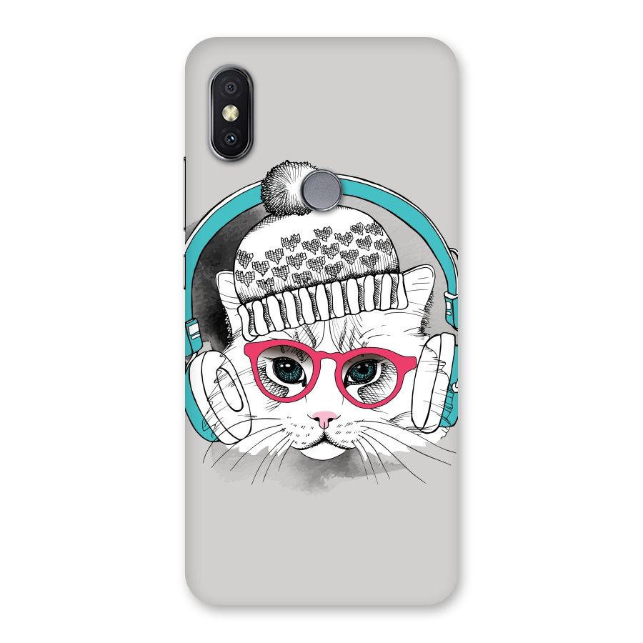Cat Headphones Back Case for Redmi Y2
