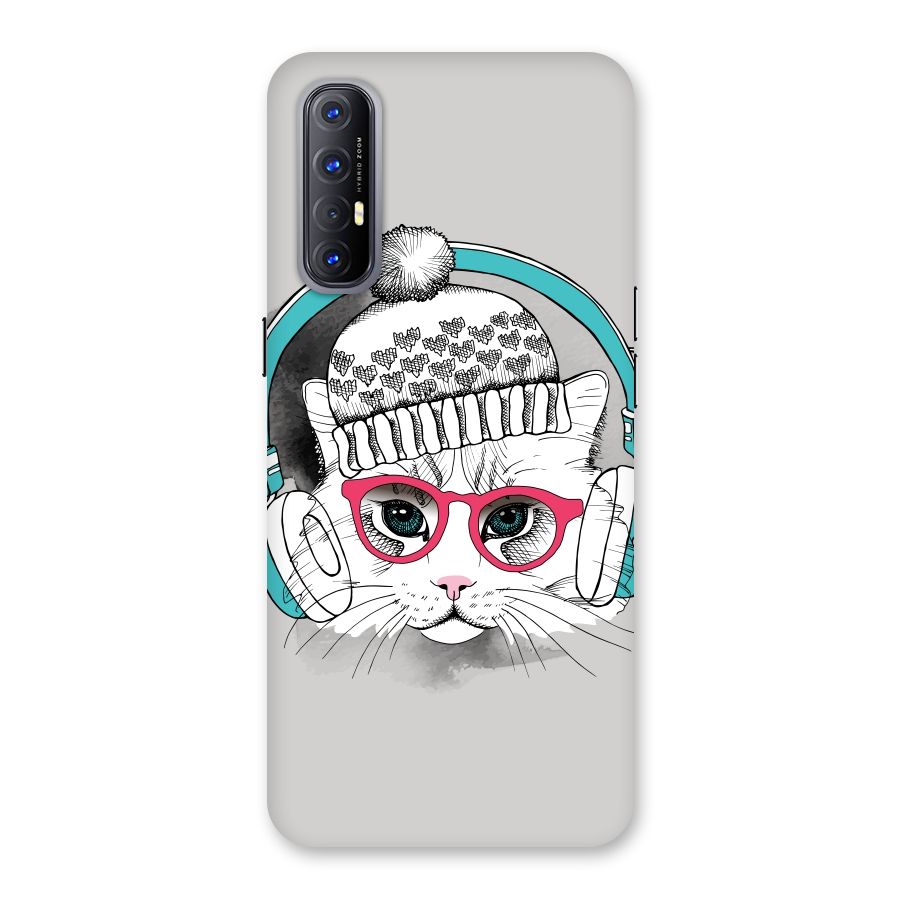 Cat Headphones Back Case for Reno3 Pro