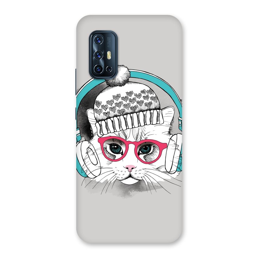 Cat Headphones Back Case for Vivo V17