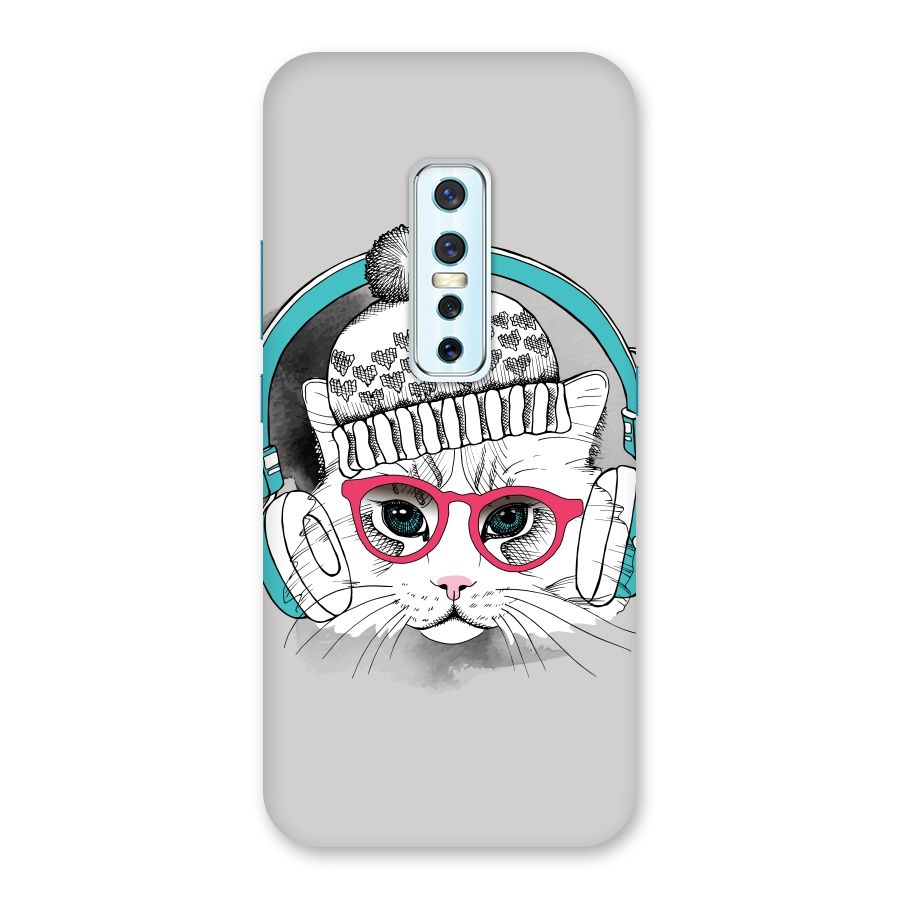 Cat Headphones Back Case for Vivo V17 Pro