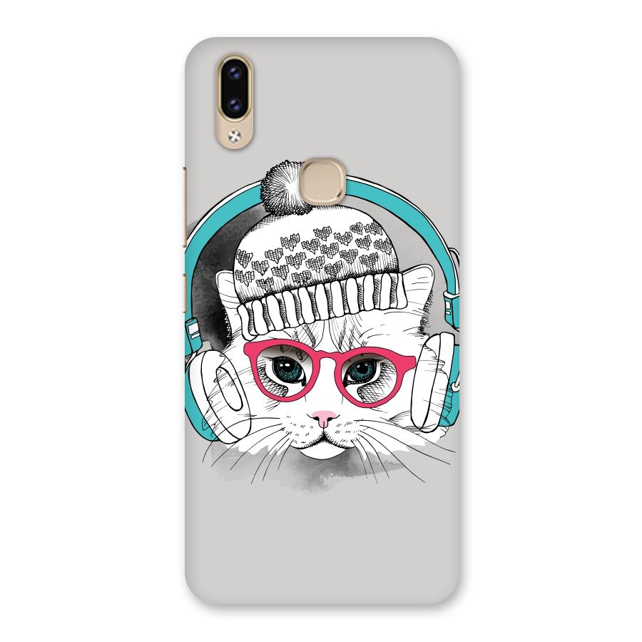 Cat Headphones Back Case for Vivo V9 Youth