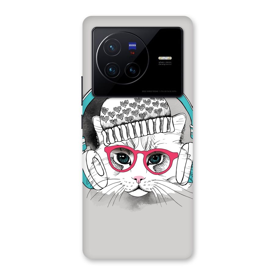 Cat Headphones Back Case for Vivo X80
