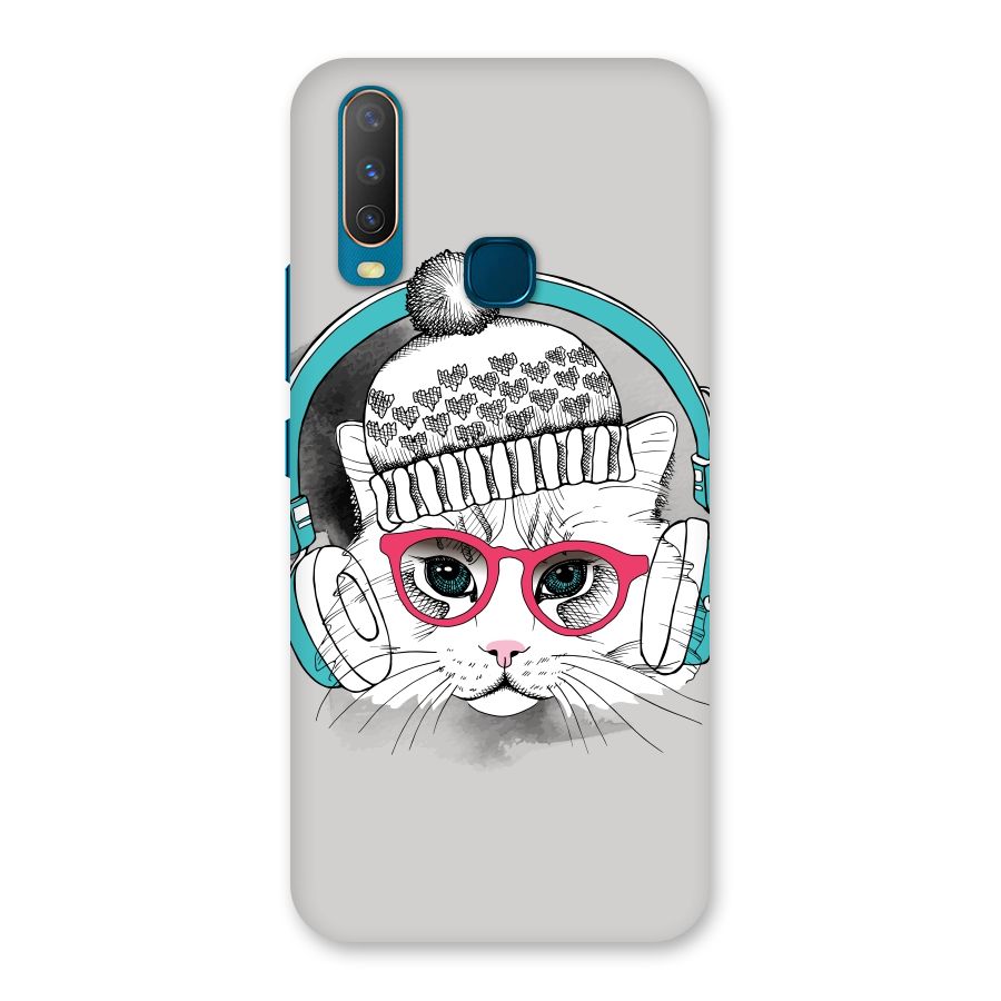 Cat Headphones Back Case for Vivo Y17