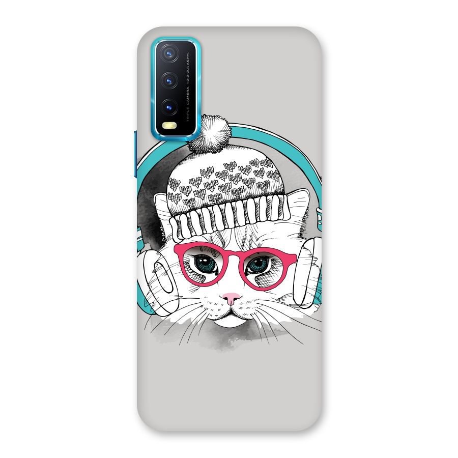 Cat Headphones Back Case for Vivo Y20G