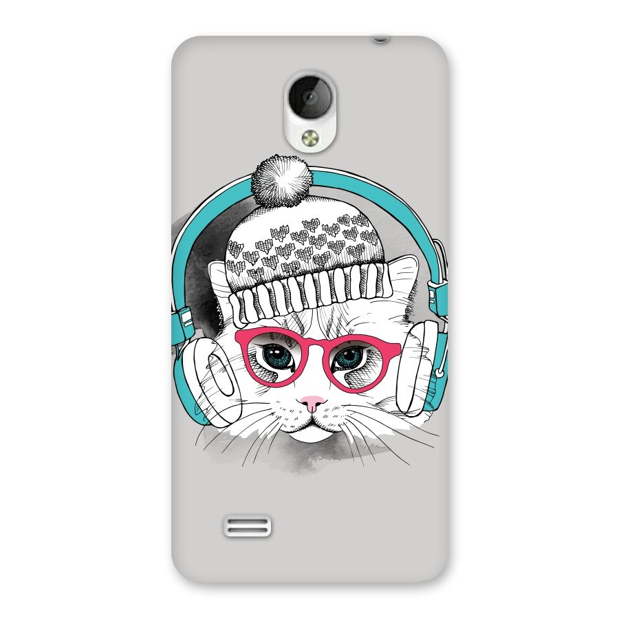 Cat Headphones Back Case for Vivo Y21