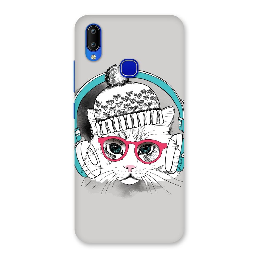 Cat Headphones Back Case for Vivo Y91
