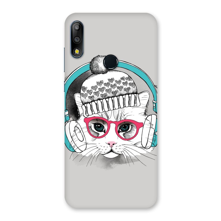 Cat Headphones Back Case for Zenfone Max Pro M2
