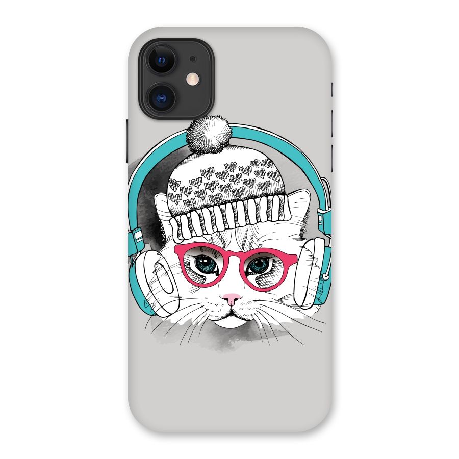 Cat Headphones Back Case for iPhone 11