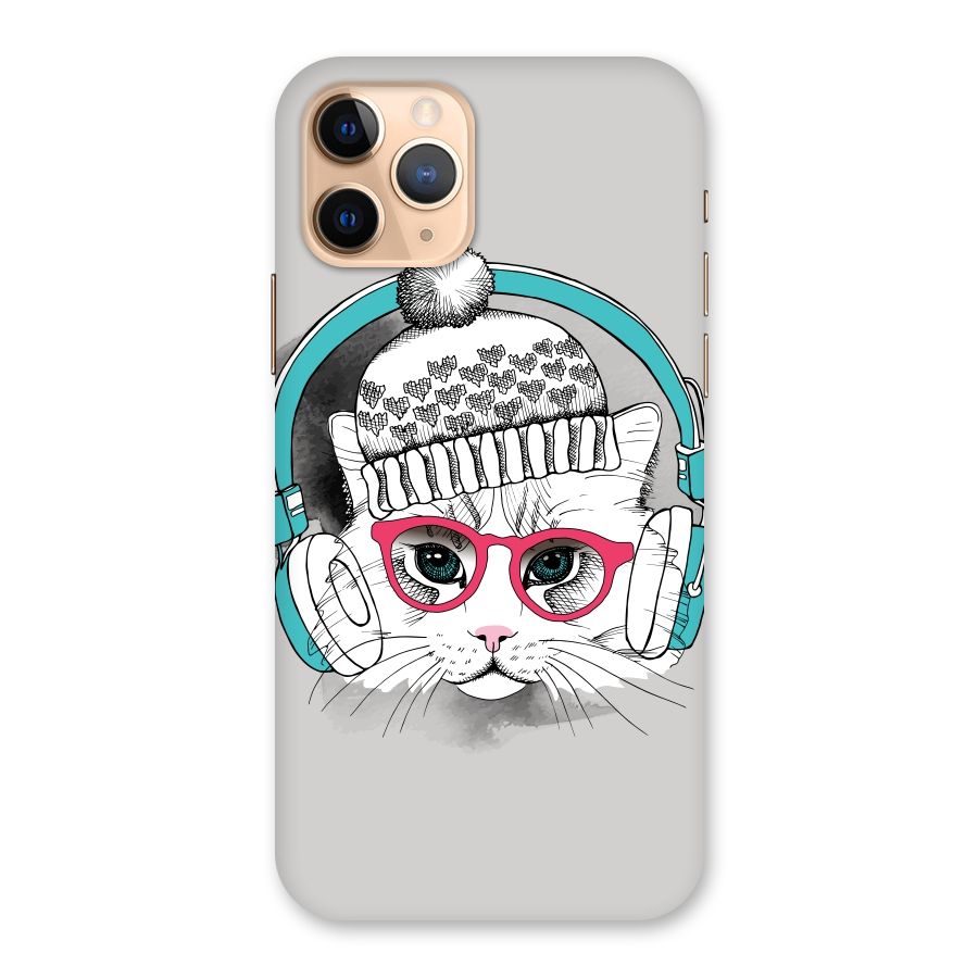 Cat Headphones Back Case for iPhone 11 Pro