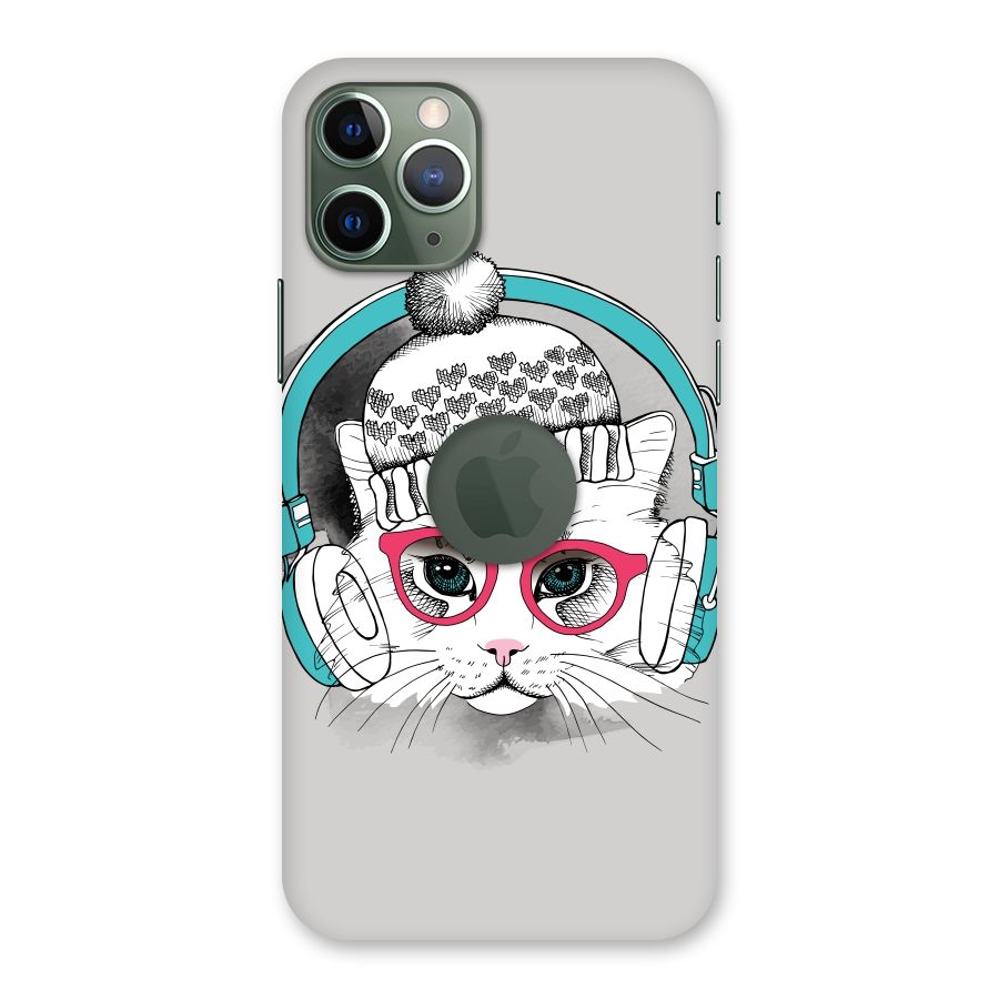 Cat Headphones Back Case for iPhone 11 Pro Logo  Cut