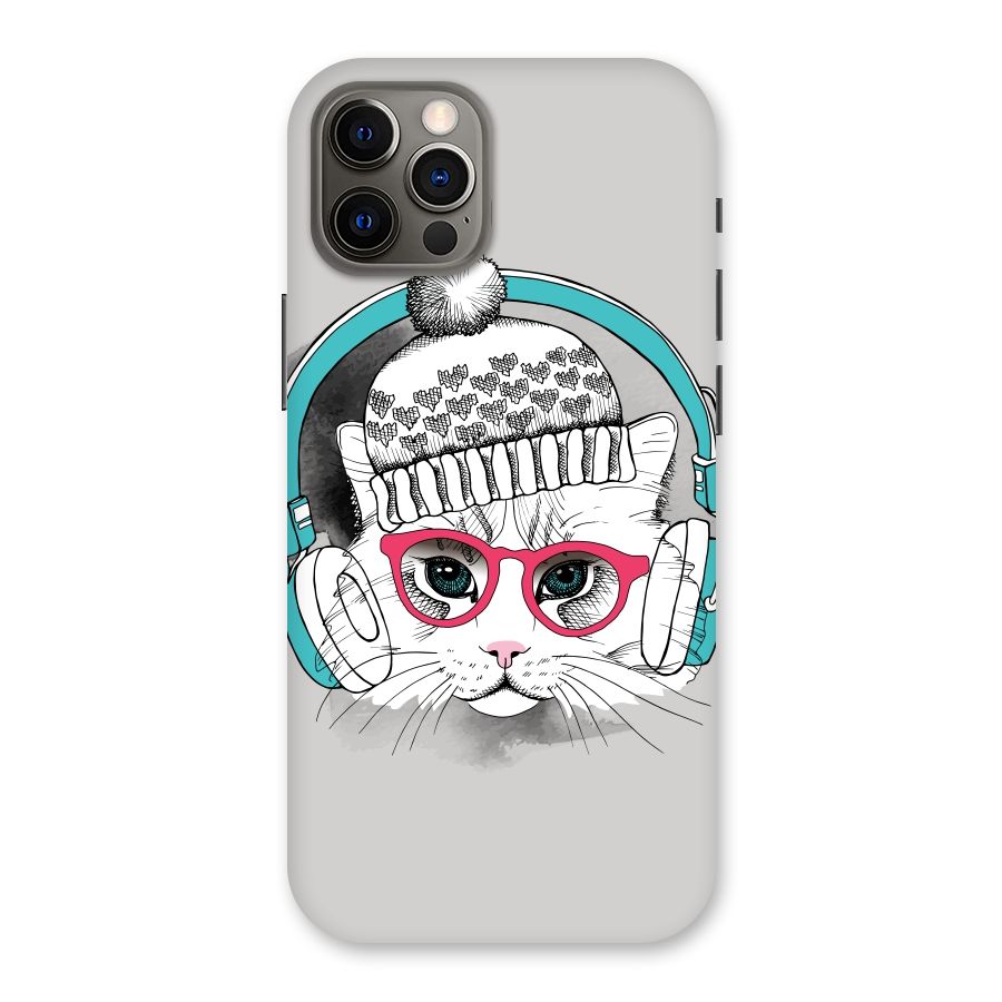 Cat Headphones Back Case for iPhone 12 Pro