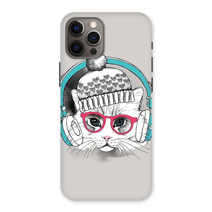 Cat Headphones Back Case for iPhone 12 Pro Max