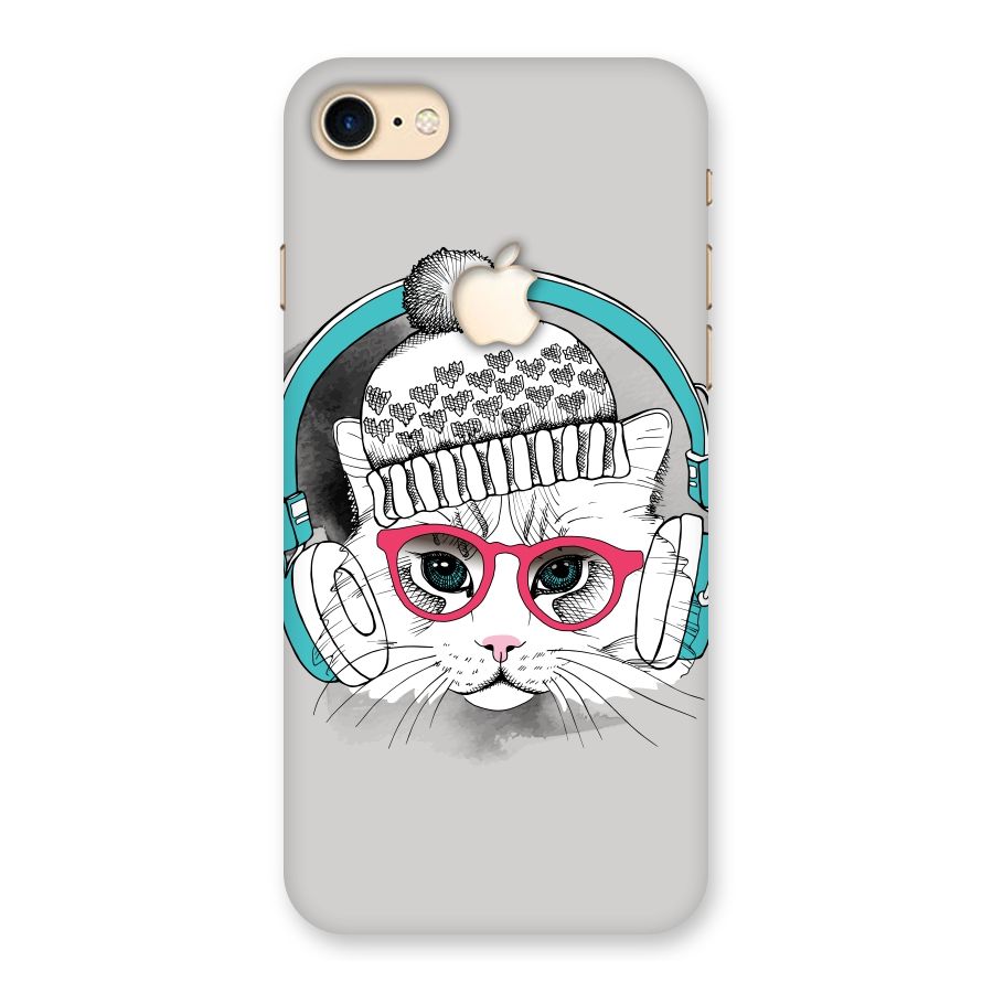 Cat Headphones Back Case for iPhone 7 Apple Cut