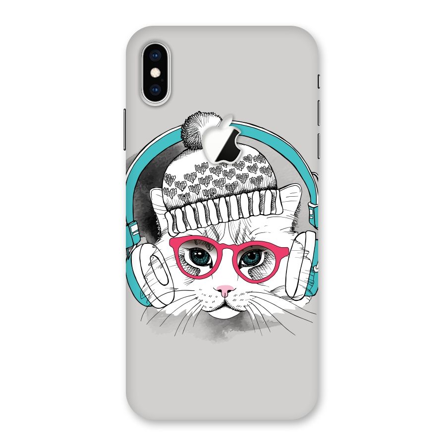 Cat Headphones Back Case for iPhone XS Max Apple Cut