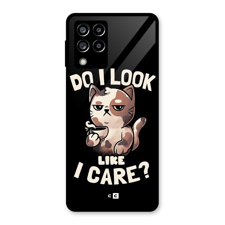 Cat Look Like Care Glass Back Case for Galaxy M53 5G