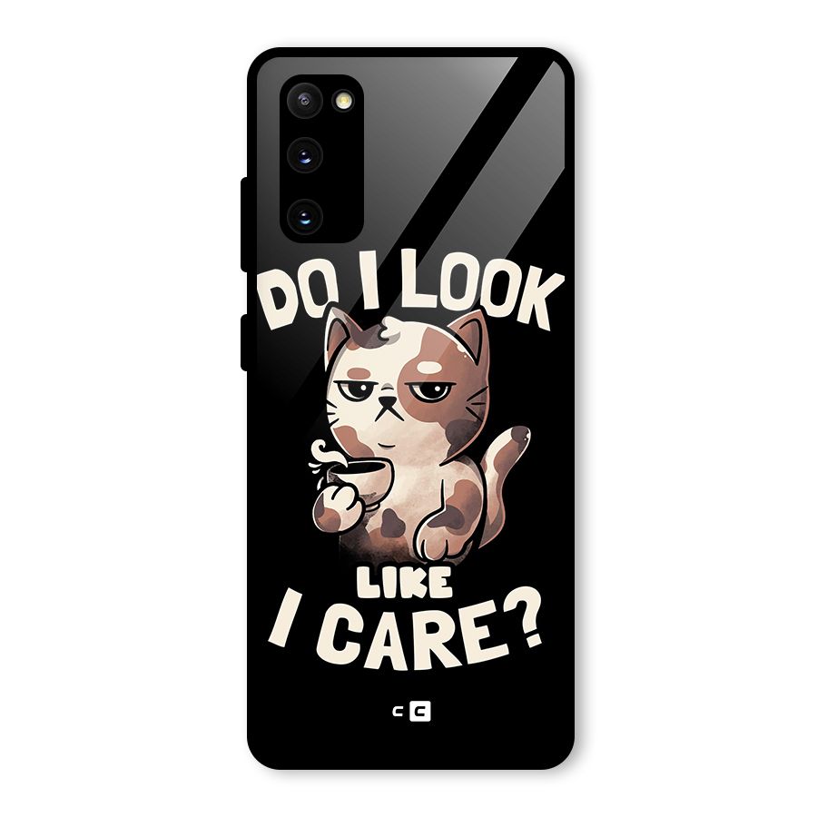 Cat Look Like Care Glass Back Case for Galaxy S20 FE 5G