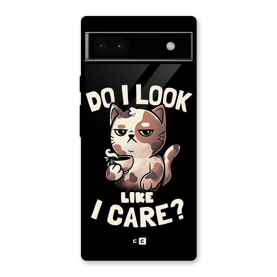 Cat Look Like Care Glass Back Case for Google Pixel 6a