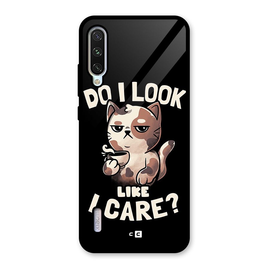 Cat Look Like Care Glass Back Case for Mi A3