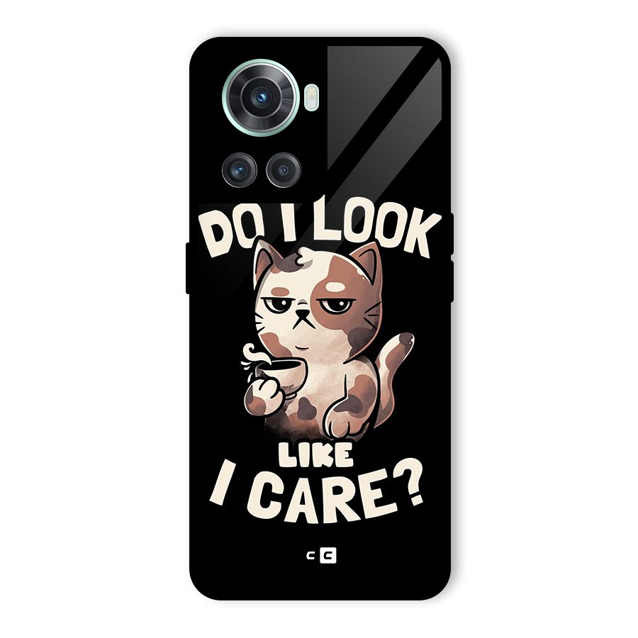 Cat Look Like Care Glass Back Case for OnePlus 10R