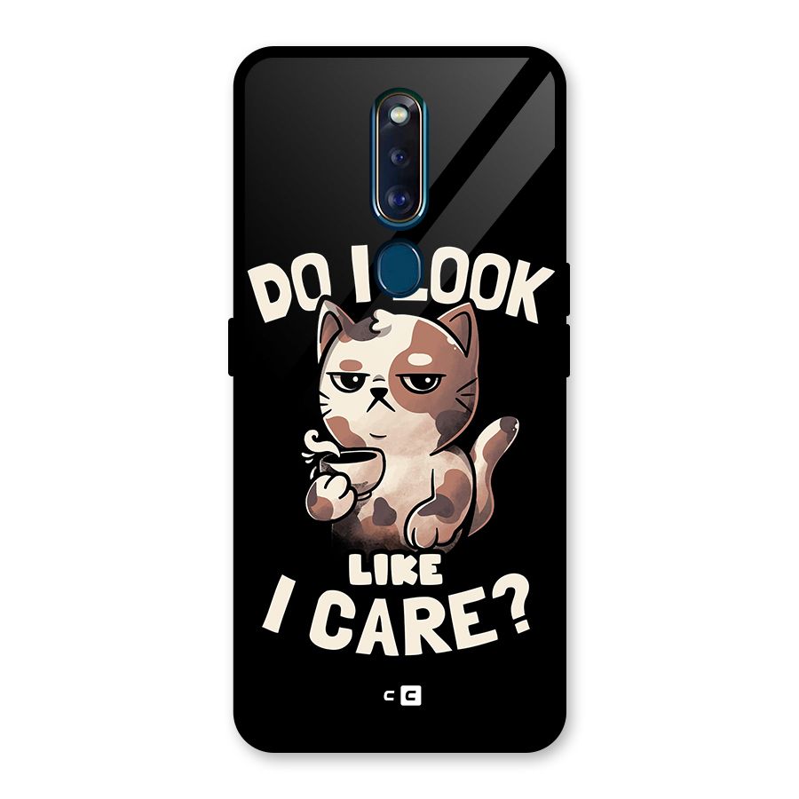 Cat Look Like Care Glass Back Case for Oppo F11 Pro