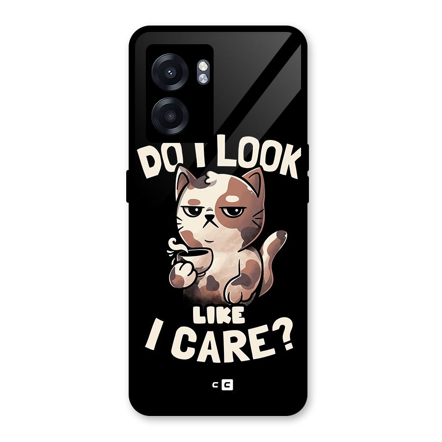 Cat Look Like Care Glass Back Case for Oppo K10 (5G)