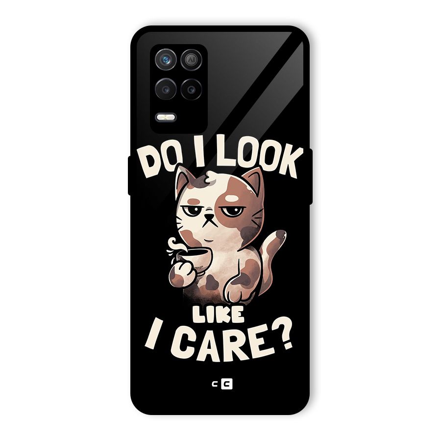 Cat Look Like Care Glass Back Case for Realme 8 5G
