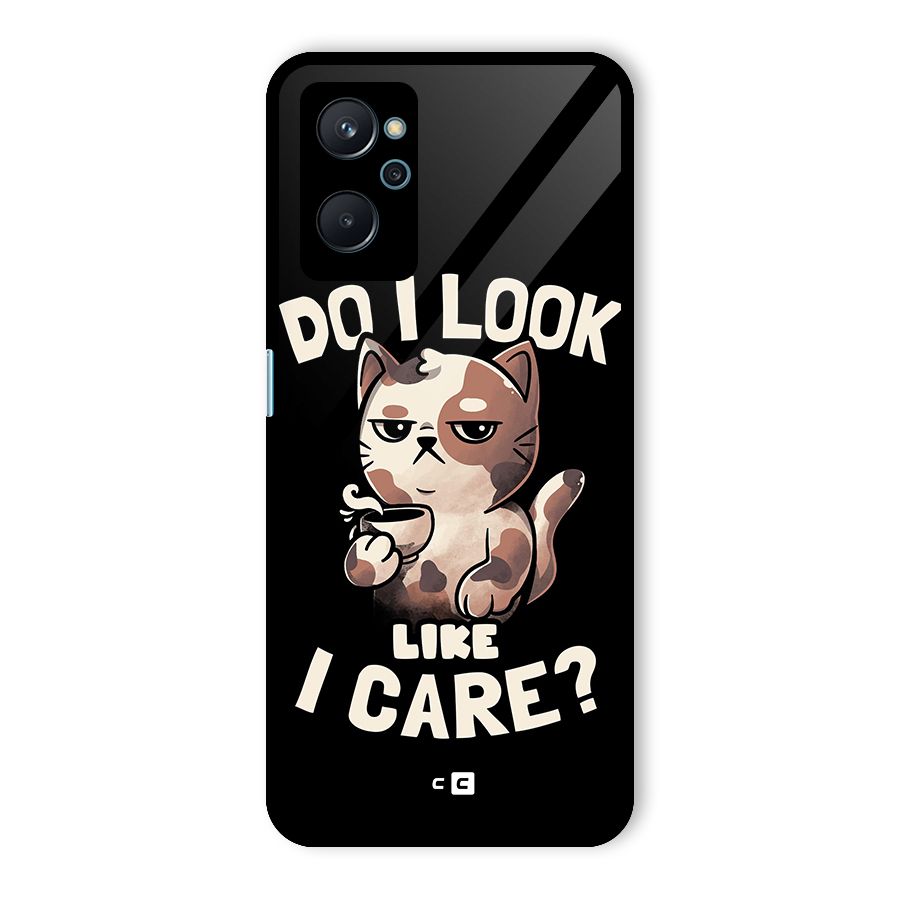 Cat Look Like Care Glass Back Case for Realme 9i