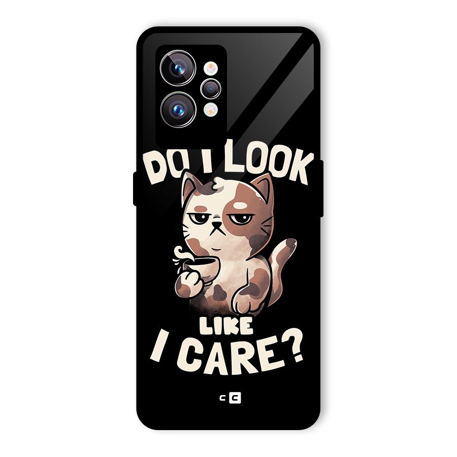 Cat Look Like Care Glass Back Case for Realme GT2 Pro