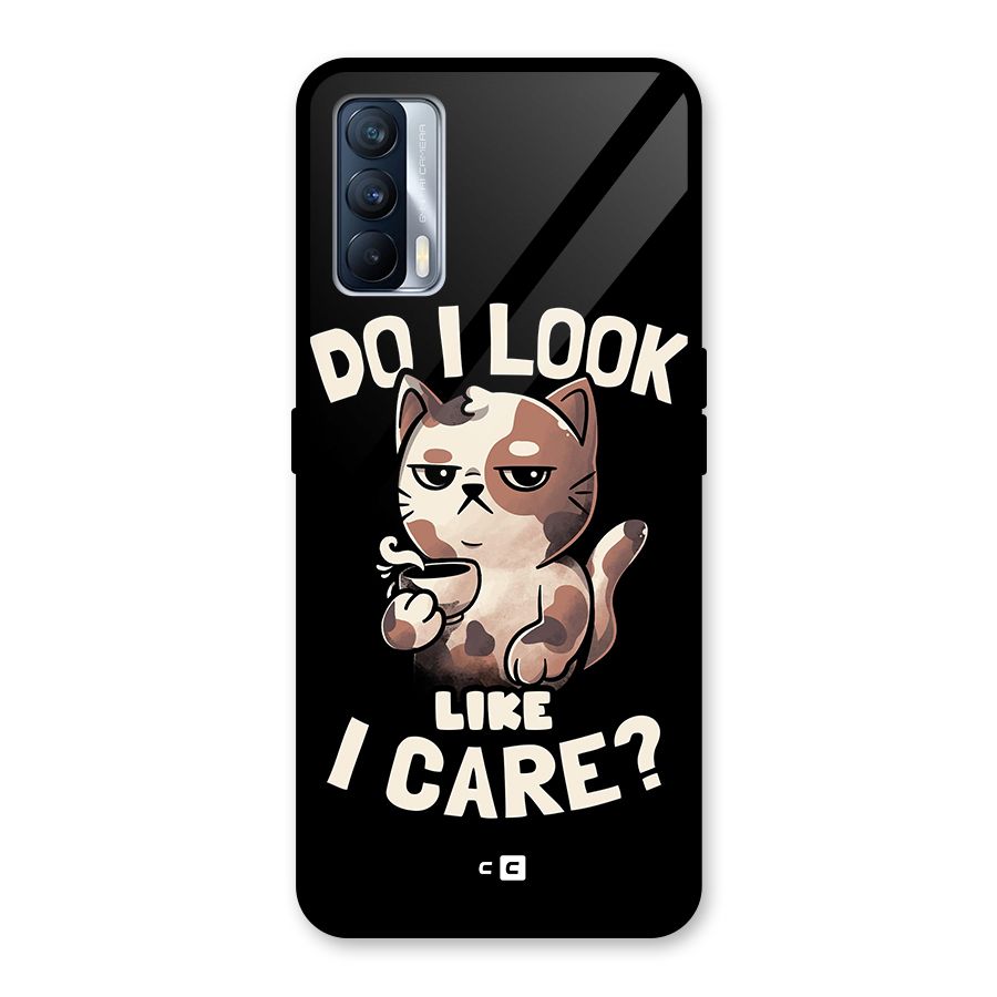 Cat Look Like Care Glass Back Case for Realme X7