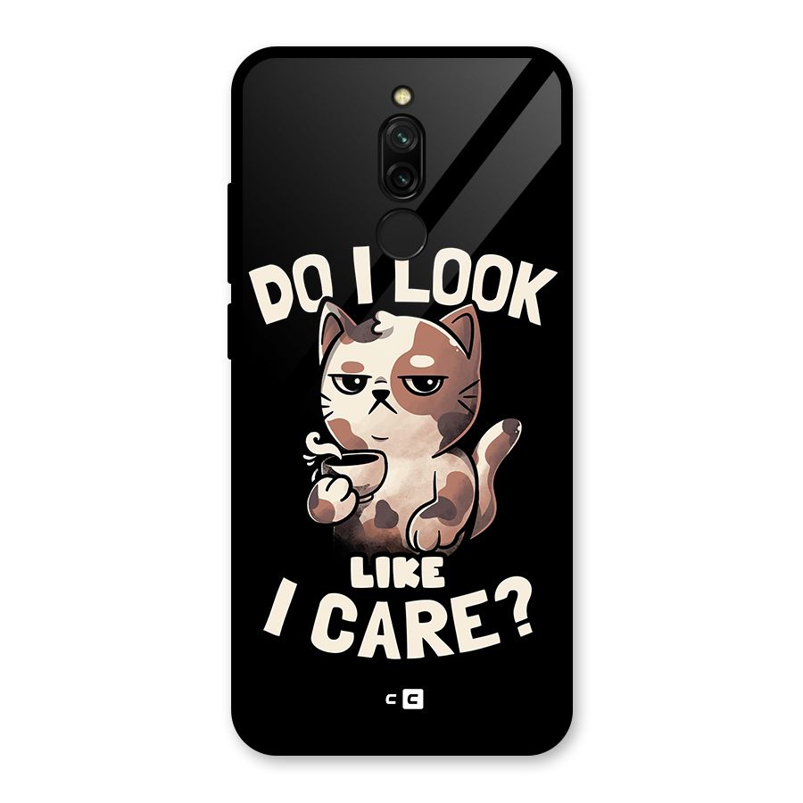Cat Look Like Care Glass Back Case for Redmi 8