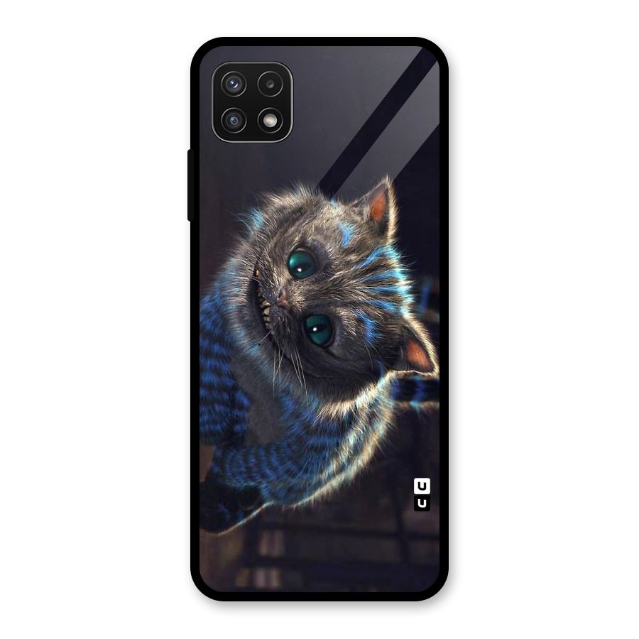 Cat Smile Glass Back Case for Galaxy A22 5G