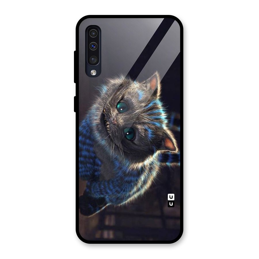 Cat Smile Glass Back Case for Galaxy A30s